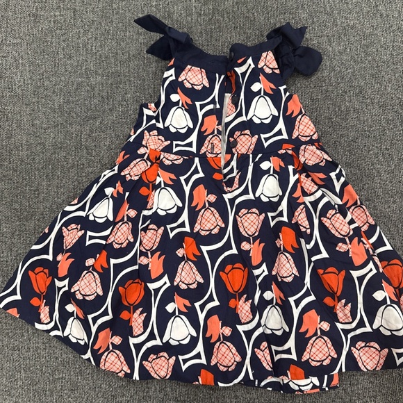 Blue and orange floral dress - Picture 2 of 2